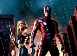 Diseños conceptuales de Warren Manser para Daredevil (2003) Póster de la película Daredevil