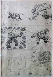 Página inédita de Jack Kirby para Los Cuatro Fantásticos