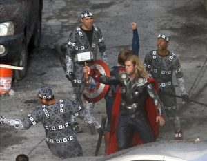 First pictures of Chris Evan and Chris Hemsworth fighting together on the 'Avengers' set
