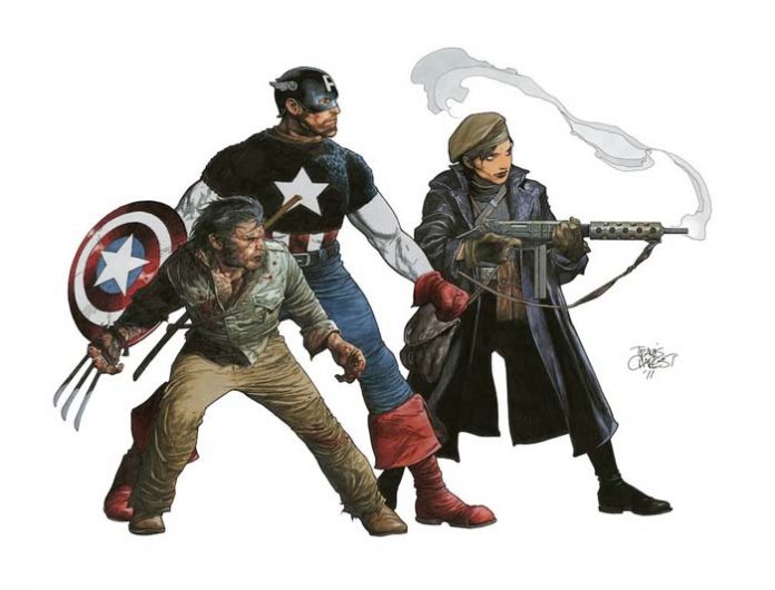 Travis Charest Marvel Project Captain America Wolverine 1940_first