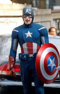 "The Avengers" take over NYC Los Vengadores Capitán América