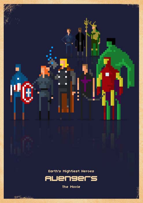 Fondos de pantalla para iPhone de un Universo Marvel pixelado