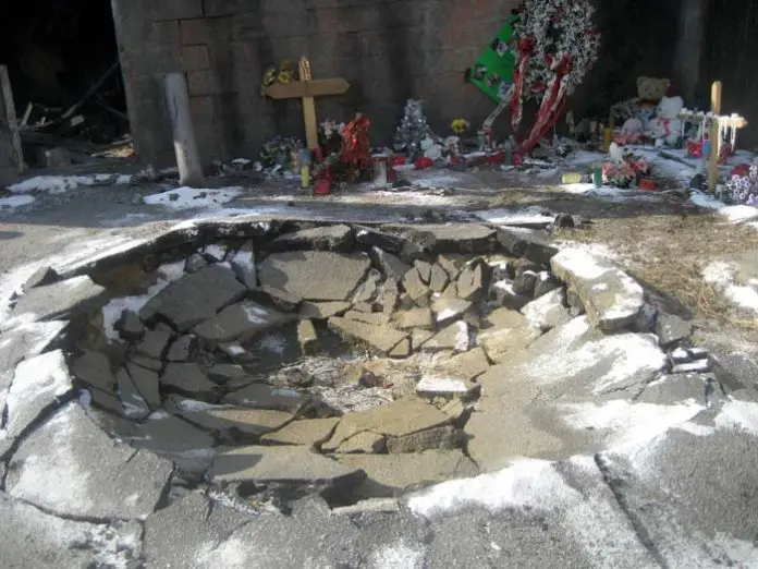 Crater in the Street - Imgur