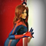 Nicole Marie Jane con el traje de The Amazing Spider-Man