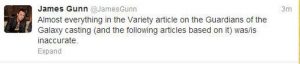 James Gunn en Twitter