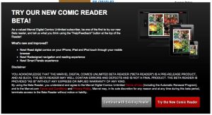 Marvel Digital Comics Unlimited  Beta