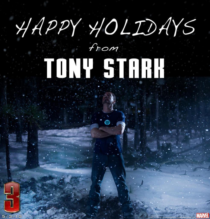 Iron Man 3 y Tony Stark nos desean Feliz Navidad