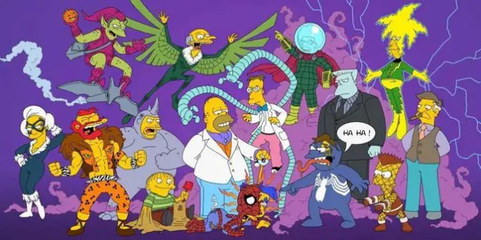 Los Simpsons como personajes de Spiderman