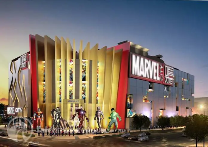 Diseño del parque temático de Marvel en Dubai