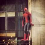 Spiderman en el rodaje de The Amazing Spider-Man 2