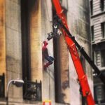Spiderman en el rodaje de The Amazing Spider-Man 2