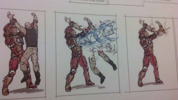 Imagen del libro oficial con diseños conceptuales de Iron Man 3