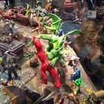 Montaje de Hasbro Marvel Universe en la SDCC