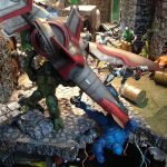 Montaje de Hasbro Marvel Universe en la SDCC