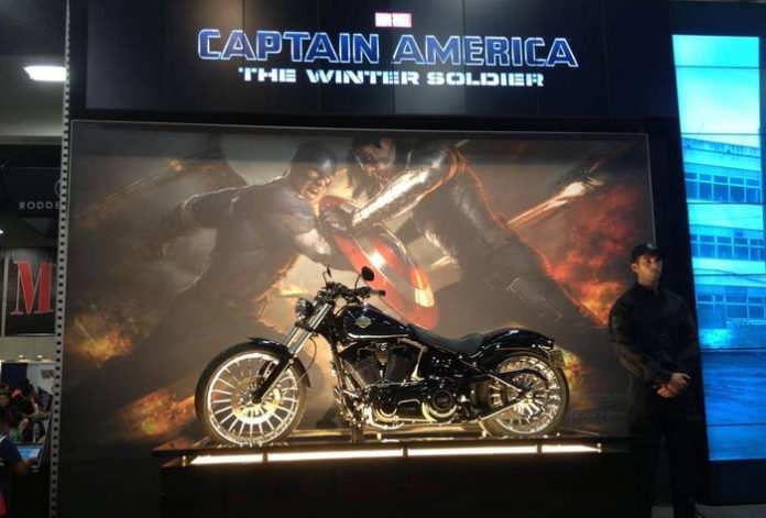 Moto del Capi en Capitán América: El Soldado de Invierno en la SDCC