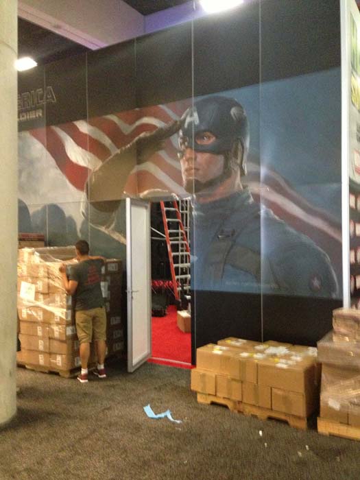 Mural de Capitán América: El Soldado de Invierno en la SDCC