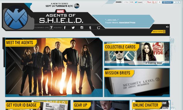 Web de Agents of S.H.I.E.L.D.