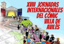 Cartel de las XVIII Jornadas Internacionales del Cómic Villa de Avilés Jornadas de Cómic de Avilés