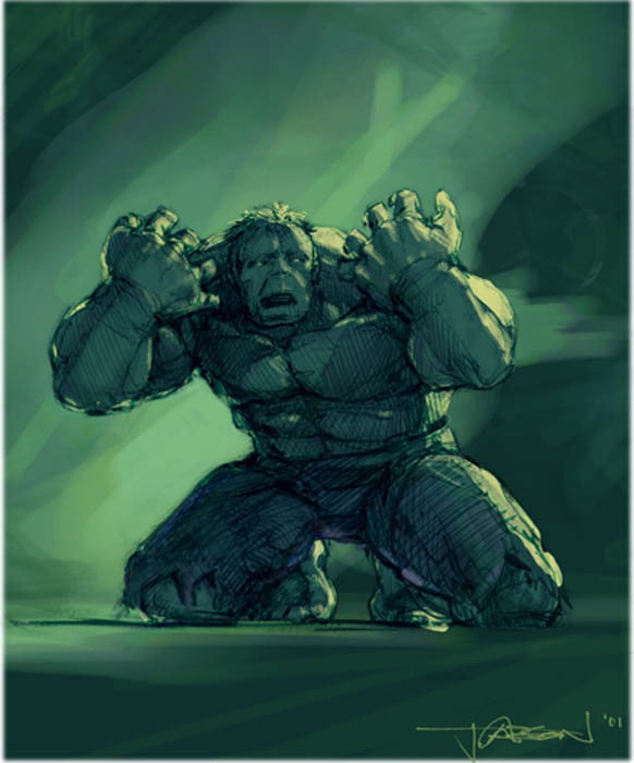 Diseños Conceptuales De Jim Carson Para Hulk 2003