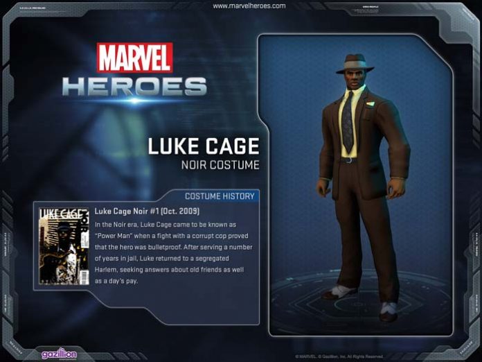 Traje Noir para Luke Cage en Marvel Heroes