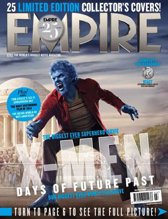 Bestia de X-Men: Días del Futuro Pasado en portada de Empire