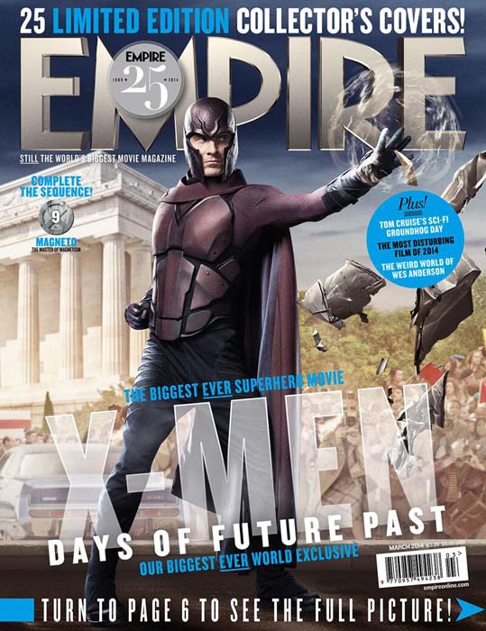 Magneto joven de X-Men: Días del Futuro Pasado en portada de Empire