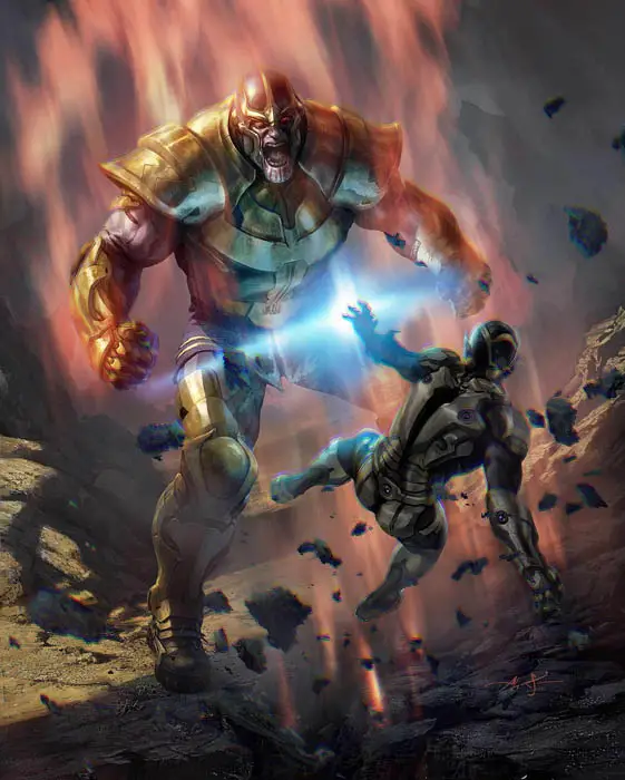 Diseños conceptuales de Thanos para el juego Marvel: War of Heroes