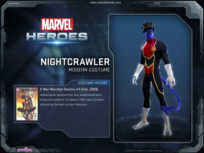 Rondador Nocturno en Marvel Heroes