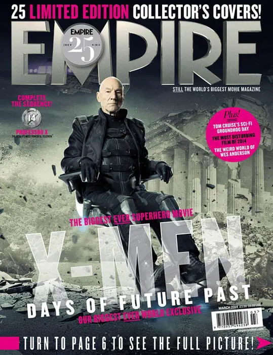 Xavier del futuro de X-Men: Días del Futuro Pasado en portada de Empire
