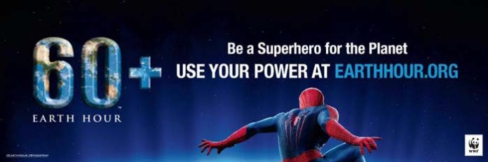 spiderman-earth-hour Spiderman embajador de Earth Hour
