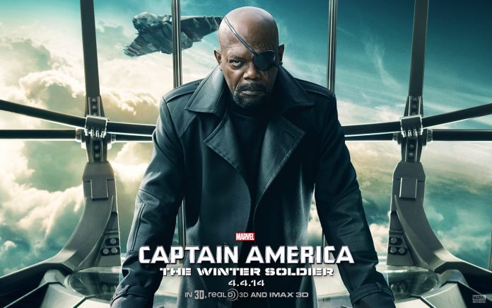 Póster de Nick Furia en Capitán América: El Soldado de Invierno