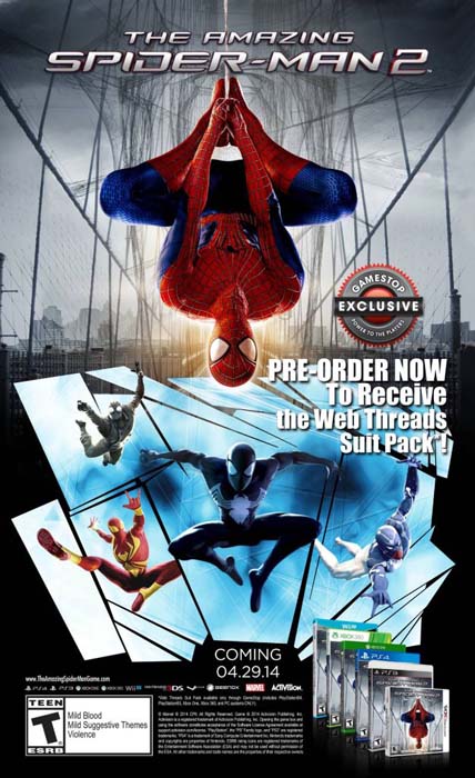 Bonificaciones por reservar The Amazing Spider-Man 2