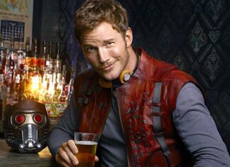 Chris Pratt como Star-Lord en Guardianes de la Galaxia