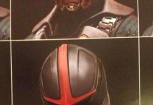 Diseños conceptuales de armas, entornos y el casco de Nova para Guardianes de la Galaxia Diseño para el casco de Nova en Guardianes de la Galaxia