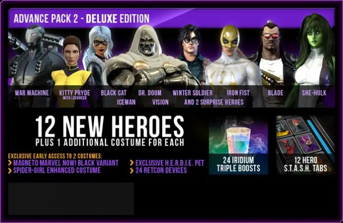 advance-pack2-deluxe-edition Marvel Heroes 2015 Advance Pack 2