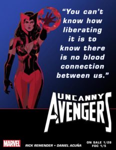 Teaser de Uncanny Avengers con la Bruja Escarlata