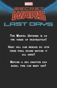 Secret Wars: Last Days