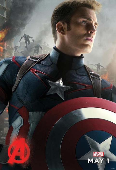 Póster del Capitán América en Vengadores: La Era de Ultrón