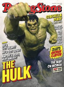 Hulk de Vengadores: La Era de Ultrón portada de Rolling Stone