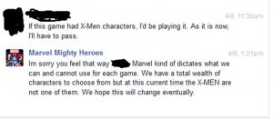 X-Men y Cuatro Fantásticos fuera de Marvel Mighty Heroes