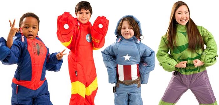 Sacos de dormir para niños de superhéroes