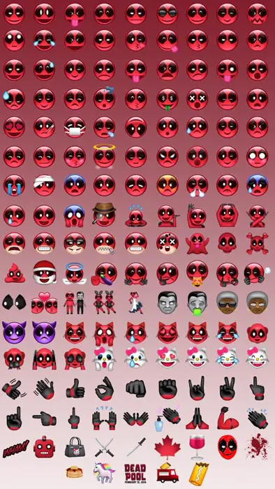 Teclado emoji de Deadpool