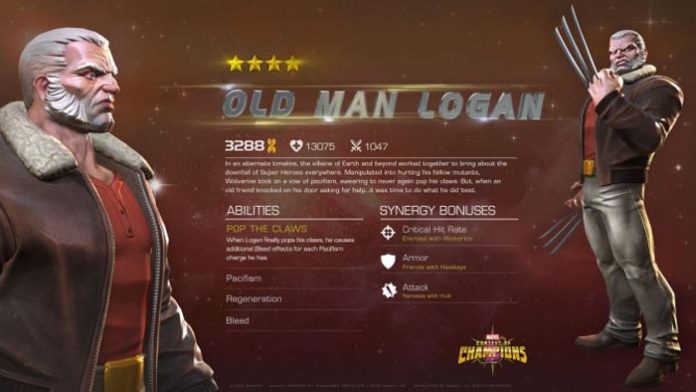El Viejo Logan en Marvel Contest of Champions