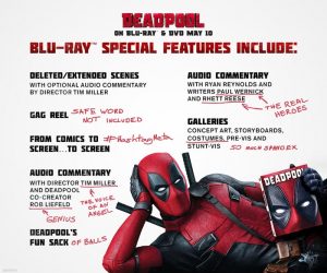 Extras del Blu-ray de Deadpool