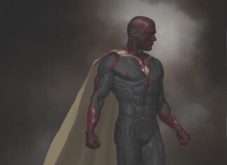 Diseños del nacimiento de la Visión en Vengadores: La Era de Ultrón Diseño conceptual para Capitán América: Civil War