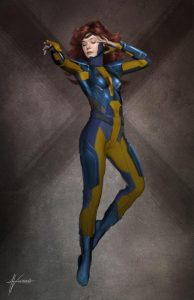 Diseño conceptual de Jean Grey en X-Men: Apocalipsis