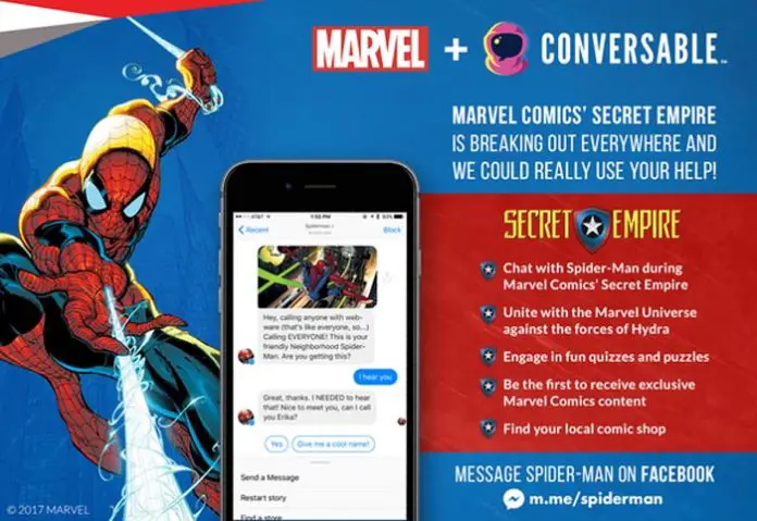 Marvel_Chatbot_Facebook_SpiderMan Chatbot