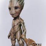 Diseño de Bebé Groot para Guardianes de la Galaxia Vol. 2
