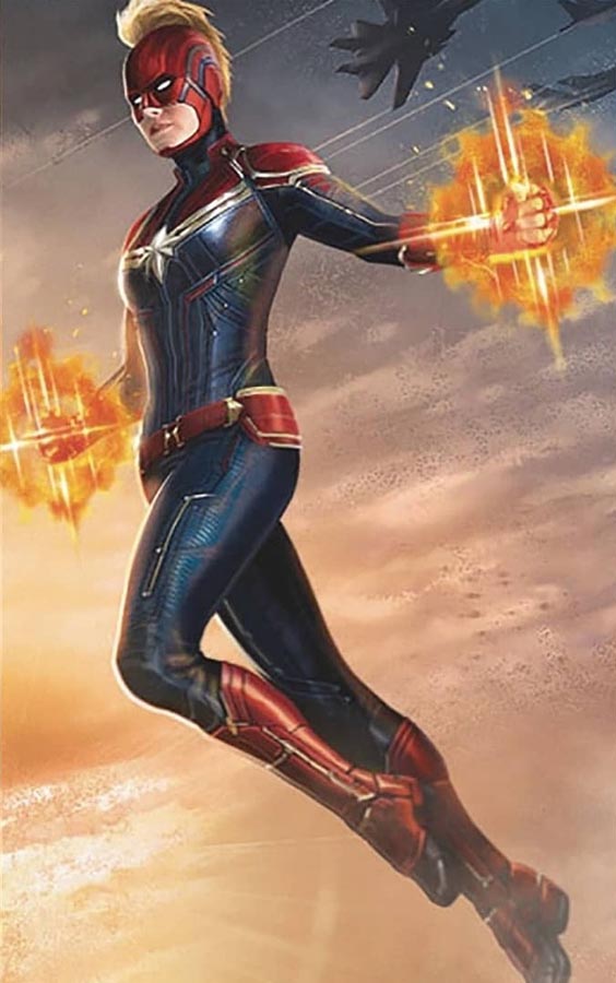 Diseño promocional de Captain Marvel