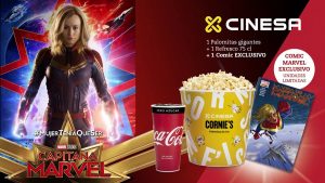 Menú Capitana Marvel en Cinesa